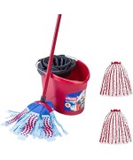 1 - Vileda SuperMocio Box lavapavimenti set completo manico 167978 mocio