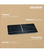 5 - Piano cottura induzione doppia Severin DK 1031