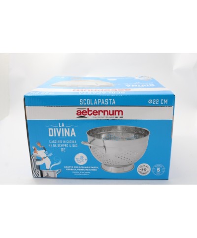 2 - La Divina Scolapasta Aeternum acciaio 22 cm