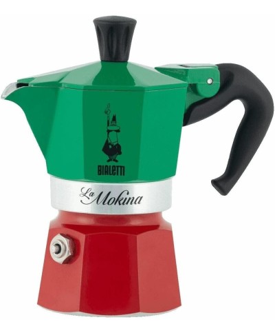 1 - Caffettiera La Mokina Bialetti moka 1/2 tazza Tricolore 5650
