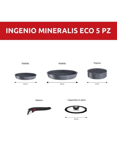 2 - Ingenio Mineralis set 5 pezzi Lagostina
