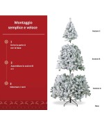 2 - Albero di Natale innevato artificiale Acero cm 270 con 900 LED