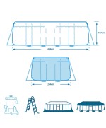 4 - Piscina fuori terra Intex 26792 Prisma Metal Frame 488 x 244 x 107cm
