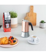 5 - Caffettiera in acciaio 4 tazze New Venus Rame Bialetti 7284
