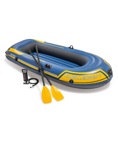 1 - Canotto gonfiabile Challenger 2 posti Intex 68367 con remi e pompa