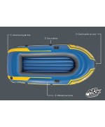 3 - Canotto gonfiabile Challenger 2 posti Intex 68367 con remi e pompa