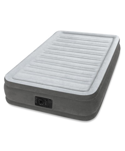 1 - Materasso gonfiabile Intex 67766ND singolo con pompa Airbed Dura-Beam Comfort-Plush Mid-Rise