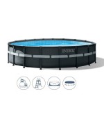 1 - Piscina Ultra XTR Frame rotonda cm 549 x 132 Intex 26330 pompa a sabbia