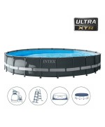 2 - Piscina Ultra XTR Frame rotonda cm 610 x 122 Intex 26334 pompa a sabbia