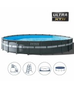 2 - Piscina Ultra XTR Frame rotonda cm 732 x 132 Intex 26340 pompa a sabbia