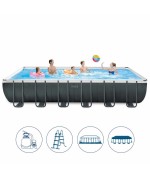 1 - Piscina fuoriterra Intex 26364NP pompa a sabbia cm 732 x 366 x 132 Ultra XTR Frame rettangolare