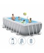 1 - Piscina fuori terra rettangolare Intex 26788 prisma cm 400 x 200 pompa NEW