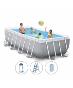 1 - Piscina fuori terra rettangolare Intex 26788 prisma cm 400 x 200 pompa NEW