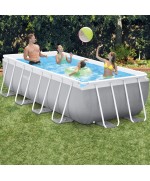 2 - Piscina fuori terra rettangolare Intex 26788 prisma cm 400 x 200 pompa NEW