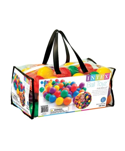 1 - Set 100 palline colorate Intex 496002 6.5 cm Abs