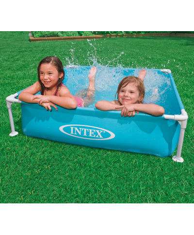 1 - Piscina quadrata fuori terra mini Frame Intex 57173 Azzurro