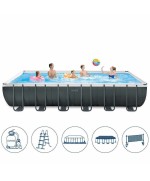 3 - Piscina Ultra XTR Frame rettangolare Intex 26368 pompa combo cm 732 x 366 x 132