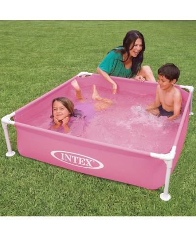1 - Piscina quadrata fuori terra mini Frame Intex 57172 NP Rosa