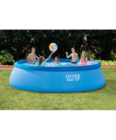1 - Piscina fuoriterra easy 28166 rotonda 457 x 107 cm pompa + filtro + scaletta Intex