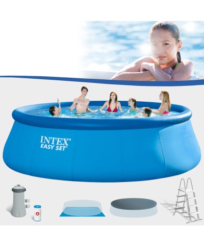 1 - Piscina easy 26168 tonda 457 x 122 cm pompa + filtro + scaletta Intex