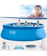 1 - Piscina easy 26168 tonda 457 x 122 cm pompa + filtro + scaletta Intex