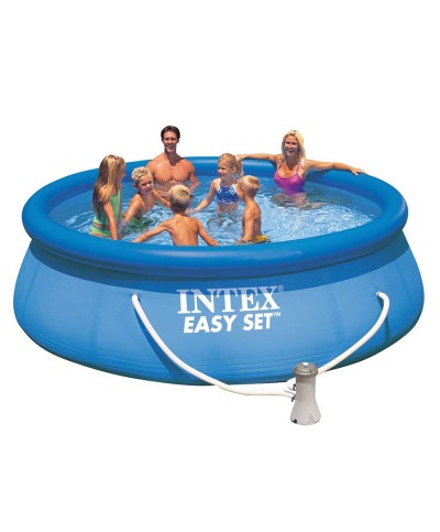 2 - Piscina easy 26168 tonda 457 x 122 cm pompa + filtro + scaletta Intex