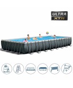 2 - Piscina Ultra XTR Frame rettangolare Intex 26378 pompa combo cm 975 x 488 x 132