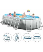 1 - Piscina fuori terra ovale Intex 26796 prisma cm 503 x 274 x 122 cm pompa