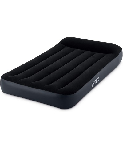 1 - Materasso gonfiabile una piazza e mezza Intex 64142 Airbed Dura-Beam Pillow Rest Classic