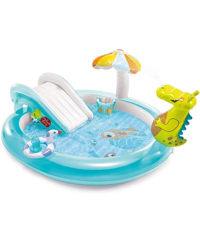 1 - Piscina play center Alligatore 57165 Intex scivolo