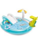 1 - Piscina play center Alligatore 57165 Intex scivolo