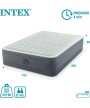 4 - Materasso gonfiabile matrimoniale Intex 64906ND con pompa Airbed Dura-Beam PremAire I