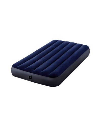 1 - Materasso gonfiabile singolo piccolo Intex 64756 Airbed Dura-Beam Standard Classic Downy