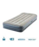 1 - Materasso gonfiabile Intex 64116ND letto singolo Airbed Dura-Beam Pillow Rest Mid-Rise