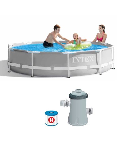 1 - Piscina fuori terra rotonda Intex 26702 Prisma Frame 305 x 76 cm con pompa