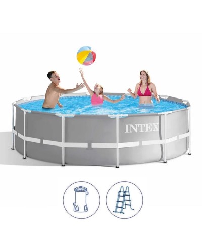 1 - Piscina fuoriterra Intex 26716 rotonda Prisma Frame 366 x 99 cm con pompa