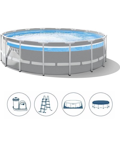 1 - Piscina fuoriterra Intex 26730 Prism Clearview Premium 488 x 122 cm pompa