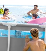 3 - Piscina fuoriterra Intex 26730 Prism Clearview Premium 488 x 122 cm pompa