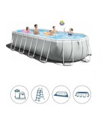 1 - Piscina fuoriterra Intex 26798 ovale Prisma Frame 610 x 305 x 122 cm pompa