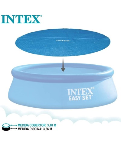 1 - Telo solare termico Intex 28012 piscina rotonda Easy Set e Frame cm 366