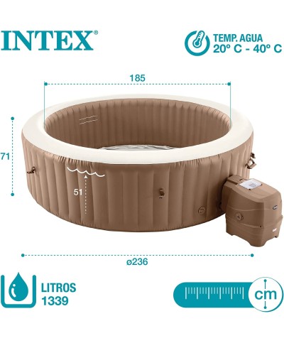 2 - Piscina idromassaggio SPA gonfiabile Intex 28412 con pompa 236 x 71 cm