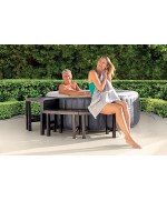 5 - Panchina Intex 28514 per Spa Rotonda 4 posti 2 pezzi altezza media 42 cm