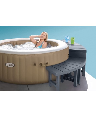 2 - Panchina e tavolino Intex 28515 per Spa Rotonda 4 posti 2 pezzi 42 60 cm