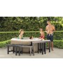 4 - Panchina e tavolino Intex 28515 per Spa Rotonda 4 posti 2 pezzi 42 60 cm