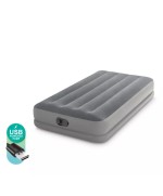1 - Materasso gonfiabile Intex 64112 con pompa USB singolo Airbed Dura-Beam Prestige Mid-Rise