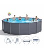 1 - Piscina fuoriterra Intex 26384 rotonda Graphite Gray Panel 478 x 124 cm