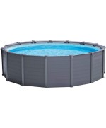 3 - Piscina fuoriterra Intex 26384 rotonda Graphite Gray Panel 478 x 124 cm