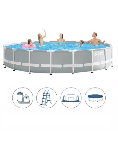 1 - Piscina fuoriterra Intex 26732 rotonda Prisma Frame 549 x 122 cm con pompa