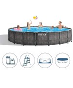 1 - Piscina fuoriterra Intex 26744 rotonda Greywood Prisma Frame 549 x 122 cm