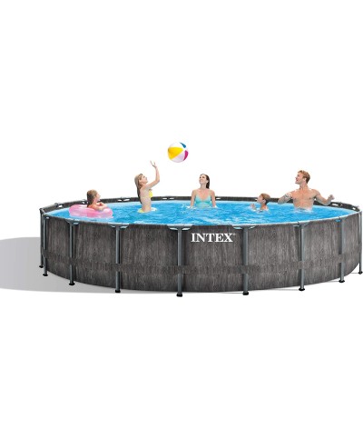 2 - Piscina fuoriterra Intex 26744 rotonda Greywood Prisma Frame 549 x 122 cm